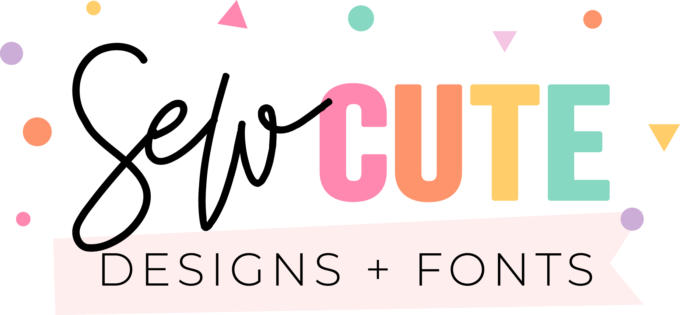 Sew Cute Designs and Fonts Logo