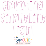 Charming Single Line Light Floss Stitch Bean Stitch Embroidery Font