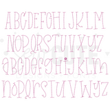 Charming Single Line Light Floss Stitch Bean Stitch Embroidery Font