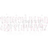 Charming Floss Stitch Bean Stitch Embroidery Font