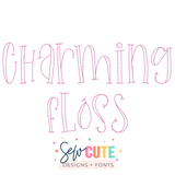 Charming Floss Stitch Bean Stitch Embroidery Font