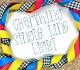 Charming Single Line Light Floss Stitch Bean Stitch Embroidery Font